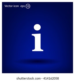Information sign icon, vector illustration. Flat design style