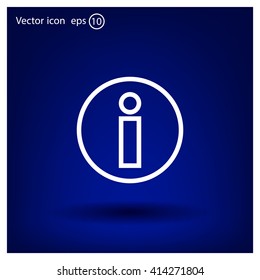 Information sign icon, vector illustration. Flat design style