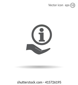 Information sign icon, vector illustration. Flat design style
