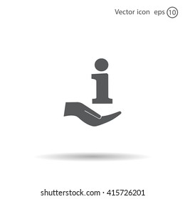 Information sign icon, vector illustration. Flat design style