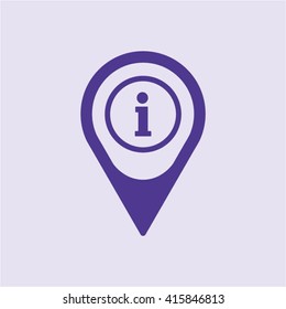 Information sign icon, vector illustration. Flat design style