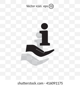 Information sign icon, vector illustration. Flat design style