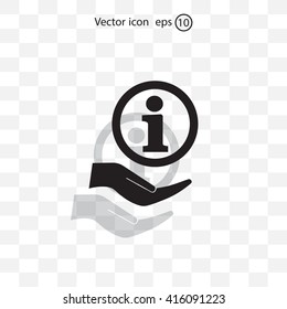 Information sign icon, vector illustration. Flat design style