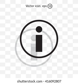 Information sign icon, vector illustration. Flat design style