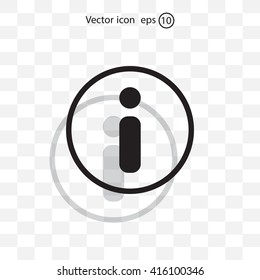 Information sign icon, vector illustration. Flat design style