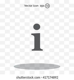 Information sign icon, vector illustration. Flat design style