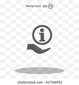 Information sign icon, vector illustration. Flat design style