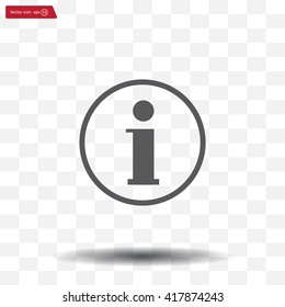 Information sign icon, vector illustration. Flat design style