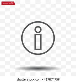 Information sign icon, vector illustration. Flat design style