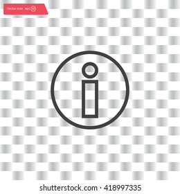 Information sign icon, vector illustration. Flat design style