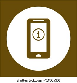 Information sign icon, vector illustration. Flat design style