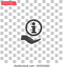 Information sign icon, vector illustration. Flat design style