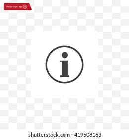 Information sign icon, vector illustration. Flat design style