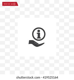 Information sign icon, vector illustration. Flat design style