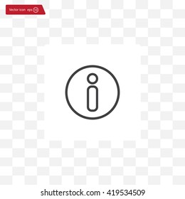 Information sign icon, vector illustration. Flat design style