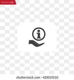 Information sign icon, vector illustration. Flat design style