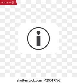 Information sign icon, vector illustration. Flat design style