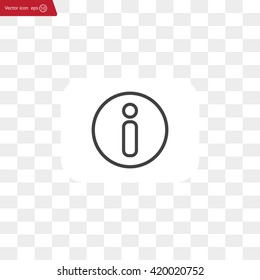 Information sign icon, vector illustration. Flat design style