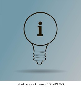 Information sign icon, vector illustration. Flat design style