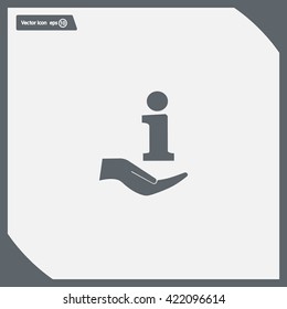 Information sign icon, vector illustration. Flat design style