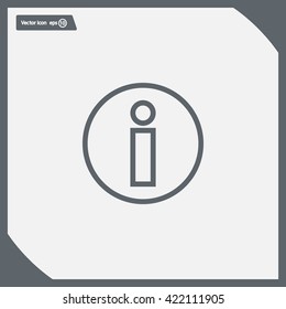 Information sign icon, vector illustration. Flat design style
