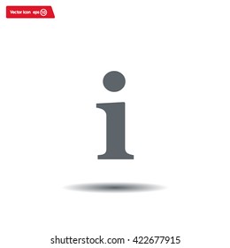 Information sign icon, vector illustration. Flat design style