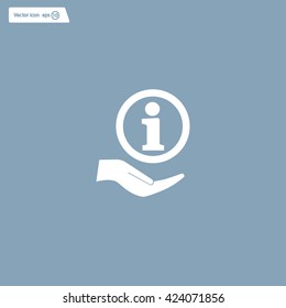 Information sign icon, vector illustration. Flat design style