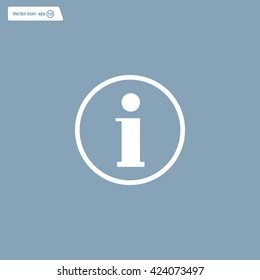Information sign icon, vector illustration. Flat design style
