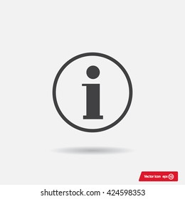 Information sign icon, vector illustration. Flat design style
