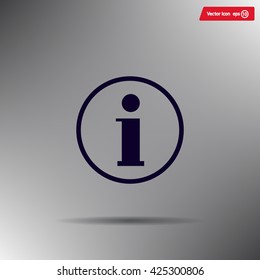 Information sign icon, vector illustration. Flat design style