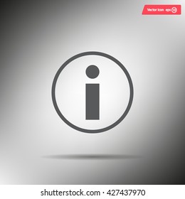 Information sign icon, vector illustration. Flat design style