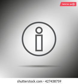 Information sign icon, vector illustration. Flat design style