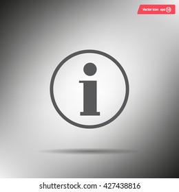 Information sign icon, vector illustration. Flat design style