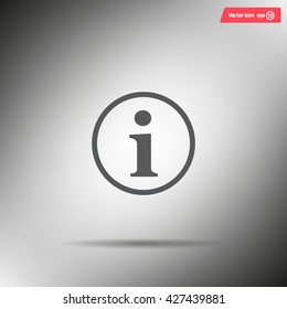 Information sign icon, vector illustration. Flat design style