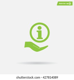 Information sign icon, vector illustration. Flat design style