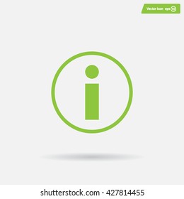 Information sign icon, vector illustration. Flat design style