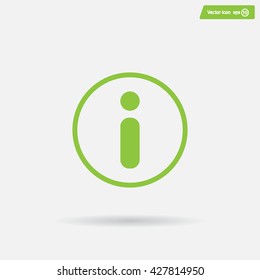 Information sign icon, vector illustration. Flat design style