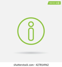 Information sign icon, vector illustration. Flat design style