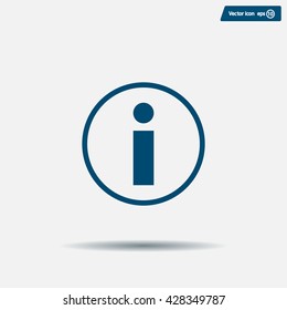 Information sign icon, vector illustration. Flat design style