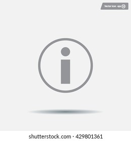 Information sign icon, vector illustration. Flat design style