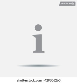 Information sign icon, vector illustration. Flat design style