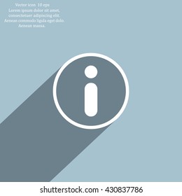 Information sign icon, vector illustration. Flat design style