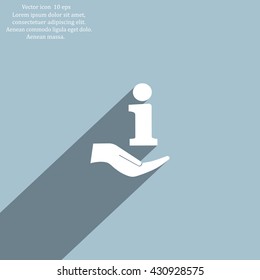 Information sign icon, vector illustration. Flat design style