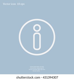 Information sign icon, vector illustration. Flat design style