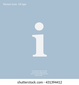 Information sign icon, vector illustration. Flat design style