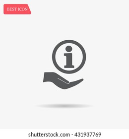 Information sign icon, vector illustration. Flat design style