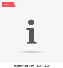 Information sign icon, vector illustration. Flat design style