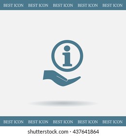 Information sign icon, vector illustration. Flat design style