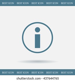 Information sign icon, vector illustration. Flat design style