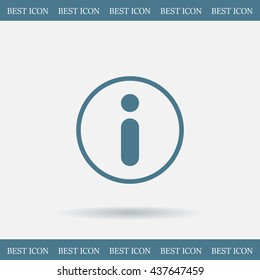 Information sign icon, vector illustration. Flat design style